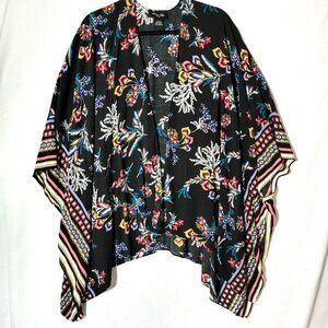 Marcus Adler New York Womens Open Front Duster Kimono One Size Multicolor Floral